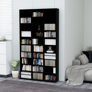 Diverse Hardware, CD-Regal Schwarz 102x16x177,5 cm Spanplatte, vidaXL CD-Schrank Schwarz 102x16x177,5 cm Holzwerkstoff