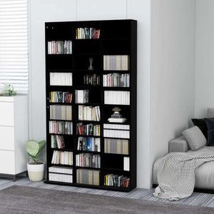 Diverse Hardware, CD-Regal Schwarz 102x16x177,5 cm Spanplatte