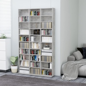 Diverse Hardware, CD-Regal Betongrau 102x16x177,5 cm Spanplatte, vidaXL CD-Schrank Betongrau 102x16x177,5 cm Holzwerkstoff