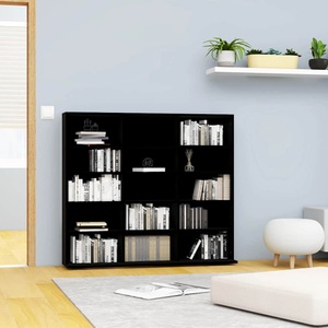 CD-Regal Schwarz 102x16x89,5 cm Spanplatte