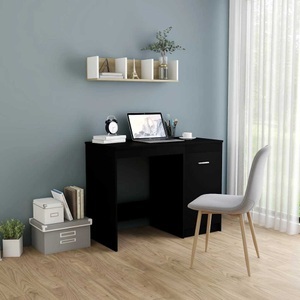 Diverse Hardware, Schreibtisch Schwarz 100 x 50 x 76 cm Spanplatte