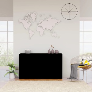 vidaXL Sideboard Schwarz 120×36×69 cm Spanplatte