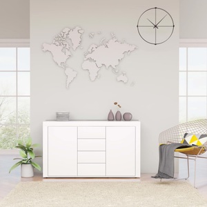 vidaXL Sideboard Hochglanz-Weiß 120×36×69 cm Spanplatte