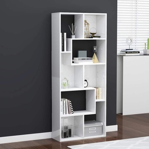 vidaXL, vidaXL Bücherregal Hochglanz-Weiß 67x24x161 cm Spanplatte