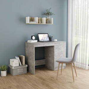 Diverse Hardware, Schreibtisch Betongrau 100 x 50 x 76 cm Spanplatte