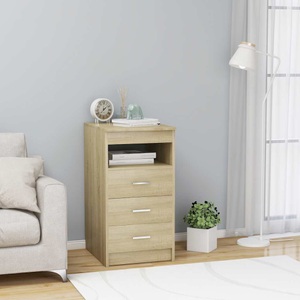 vidaXL, vidaXL Sideboard mit Schubladen Sonoma-Eiche 40×50×76 cm Spanplatte