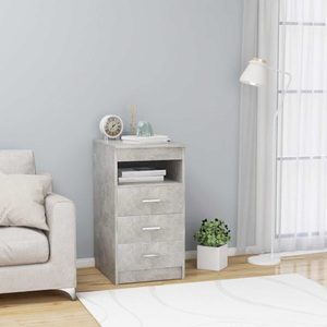 vidaXL, vidaXL Sideboard mit Schubladen Betongrau 40×50×76 cm Spanplatte