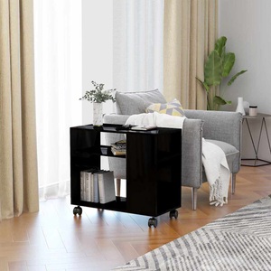 Diverse Hardware, Beistelltisch Hochglanz-Schwarz 70 x 35 x 55 cm Spanplatte, vidaXL Beistelltisch Hochglanz-Schwarz 70x35x55 cm Holzwerkstoff