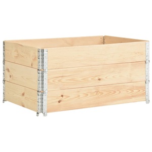 vidaXL, vidaXL Paletten-Aufsatzrahmen 3 Stk. 80×120 cm Kiefern-Massivholz