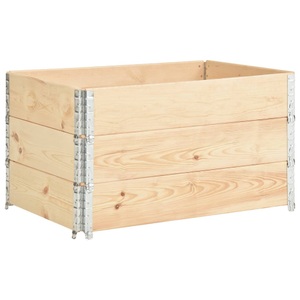 vidaXL, vidaXL Paletten-Aufsatzrahmen 3 Stk. 50×100 cm Kiefern-Massivholz