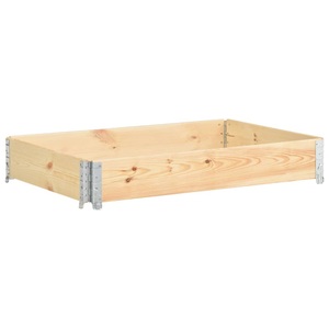 vidaXL, vidaXL Paletten-Aufsatzrahmen 50×150 cm Kiefern-Massivholz