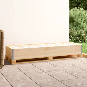vidaXL, vidaXL Paletten-Aufsatzrahmen 50×150 cm Kiefern-Massivholz