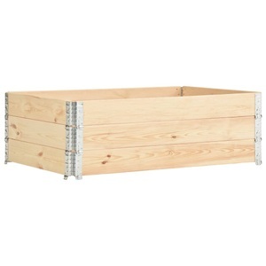 vidaXL, vidaXL Paletten-Aufsatzrahmen 3 Stk. 50×150 cm Kiefern-Massivholz, vidaXL Paletten-Aufsatzrahmen 3 Stk. 50×150 cm Kiefern-Massivholz