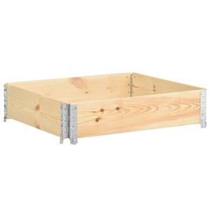 vidaXL, vidaXL Paletten-Aufsatzrahmen 100×100 cm Kiefern-Massivholz, vidaXL Paletten-Aufsatzrahmen 100x100 cm Kiefer Massivholz