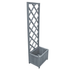 vidaXL, vidaXL Spalier mit Blumenkasten 40x30x135 cm Massivholz Tanne, vidaXL Spalier mit Blumenkasten 40x30x135 cm Massivholz Tanne