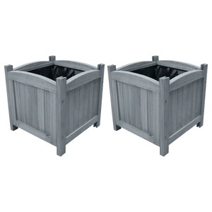 vidaXL, vidaXL Garten-Hochbeete 2 Stk. 30x30x30 cm Massivholz Tanne, vidaXL Garten-Hochbeete 2 Stk. 30x30x30 cm Massivholz Tanne