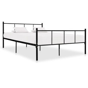 vidaXL, vidaXL Bettgestell Schwarz Metall 160×200 cm, vidaXL Bettgestell Schwarz Metall 160×200 cm