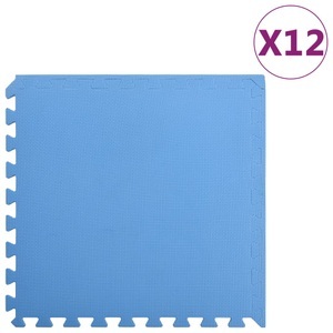 Diverse Hardware, Puzzle-Trainingsmatten 12 Stk. 4,32 ? EVA-Schaum Blau