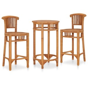 Diverse Hardware, 3-tlg. Gartenbar-Set Teak Massivholz, vidaXL 3-tlg. Gartenbar-Set Teak Massivholz