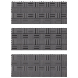 Diverse Hardware, Terrassenfliesen 30 Stk. Grau 30 x 30 cm Massivholz Akazie