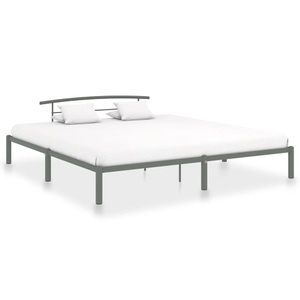 vidaXL, vidaXL Bettgestell Grau Metall 180x200 cm, vidaXL Bettgestell Grau Metall 180x200 cm