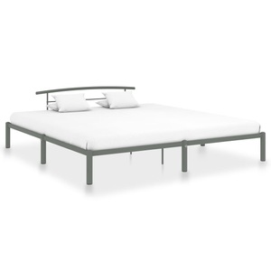 vidaXL, vidaXL Bettgestell Grau Metall 200x200 cm
