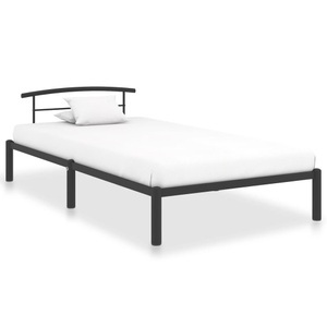 vidaXL, vidaXL Bettgestell Schwarz Metall 90x200 cm, vidaXL Bettgestell Schwarz Metall 90x200 cm