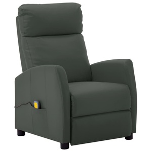 vidaXL, vidaXL Massagesessel Grau Kunstleder, 