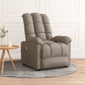 vidaXL, vidaXL Massagesessel Taupe Stoff, 