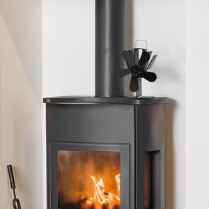 vidaXL, vidaXL Wärmebetriebener Kaminventilator 5 Blätter Schwarz, vidaXL Ofenventilator Wärmebetrieben 5 Blätter Schwarz