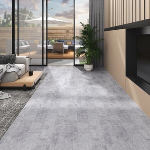 vidaXL, vidaXL PVC Laminat Dielen 5,26 m² 2 mm Zementgrau, vidaXL PVC-Fliesen Nicht Selbstklebend 5,26 m² 2 mm Zementgrau