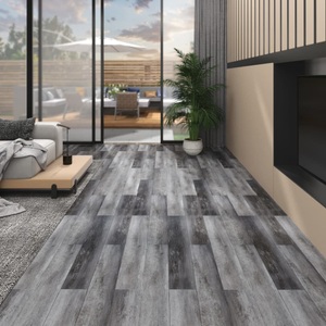 vidaXL, vidaXL PVC-Laminat-Dielen 5,26 m² 2 mm Glänzend Grau, vidaXL PVC-Fliesen Nicht Selbstklebend 5,26 m² 2 mm Glänzend Grau