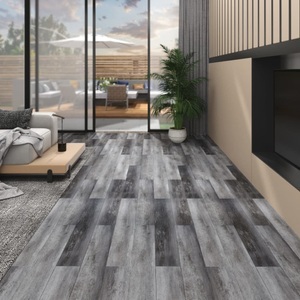 vidaXL, vidaXL PVC-Laminat-Dielen 5,26 m² 2 mm Glänzend Grau, vidaXL PVC-Fliesen Nicht Selbstklebend 5,26 m² 2 mm Glänzend Grau
