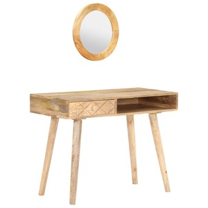 vidaXL, vidaXL Schminktisch 100x50x76 cm Mango Massivholz