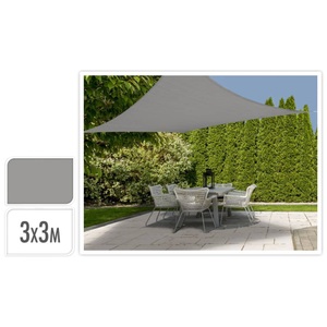 Progarden, ProGarden Sonnensegel 3x3 m Grau Quadratisch, FS-STAR, Unsere Neuheiten, FS Star Sonnensegel 3x3m grau, Produkte & Wohnen