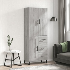 vidaXL, vidaXL Highboard Grau Sonoma 69,5x34x180 cm Holzwerkstoff, 