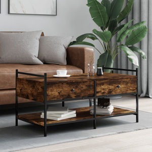 vidaXL, vidaXL Couchtisch Räuchereiche 99x50x50 cm Holzwerkstoff