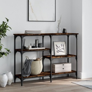 vidaXL, vidaXL Konsolentisch Räuchereiche 102x29x75 cm Holzwerkstoff, vidaXL Konsolentisch Räuchereiche 102x29x75 cm Holzwerkstoff