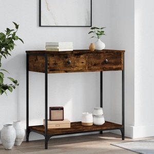 vidaXL, vidaXL Konsolentisch Räuchereiche 75x34,5x75 cm Holzwerkstoff, VidaXL - Konsolentisch holzwerkstoff, One Size, Braun