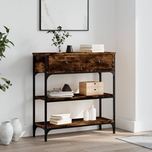 vidaXL, vidaXL Konsolentisch Räuchereiche 72,5x25x75 cm Holzwerkstoff, vidaXL Konsolentisch Räuchereiche 72,5x25x75 cm Holzwerkstoff