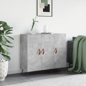 vidaXL, vidaXL Sideboard Betongrau 90x34x80 cm Holzwerkstoff