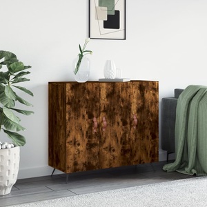 vidaXL, vidaXL Sideboard Räuchereiche 90x34x80 cm Holzwerkstoff
