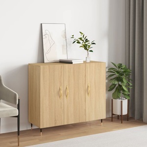 vidaXL, vidaXL Sideboard Sonoma-Eiche 90x34x80 cm Holzwerkstoff, 