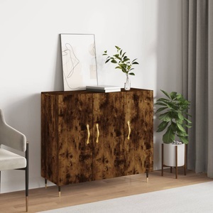vidaXL, vidaXL Sideboard Räuchereiche 90x34x80 cm Holzwerkstoff