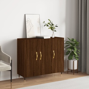 vidaXL, vidaXL Sideboard Braun Eichen-Optik 90x34x80 cm Holzwerkstoff
