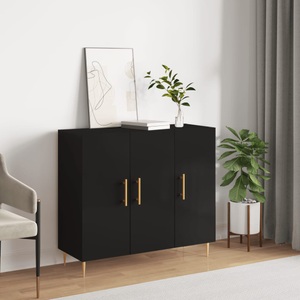 vidaXL, vidaXL Sideboard Schwarz 90x34x80 cm Holzwerkstoff