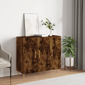 vidaXL, vidaXL Sideboard Räuchereiche 90x34x80 cm Holzwerkstoff