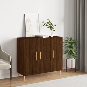 vidaXL, vidaXL Sideboard Braun Eichen-Optik 90x34x80 cm Holzwerkstoff