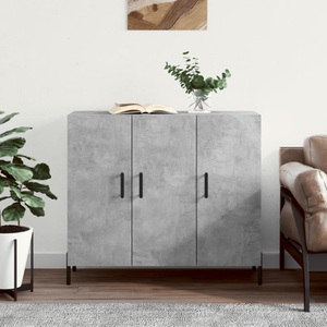 vidaXL, vidaXL Sideboard Betongrau 90x34x80 cm Holzwerkstoff