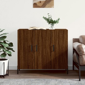 vidaXL, vidaXL Sideboard Braun Eichen-Optik 90x34x80 cm Holzwerkstoff